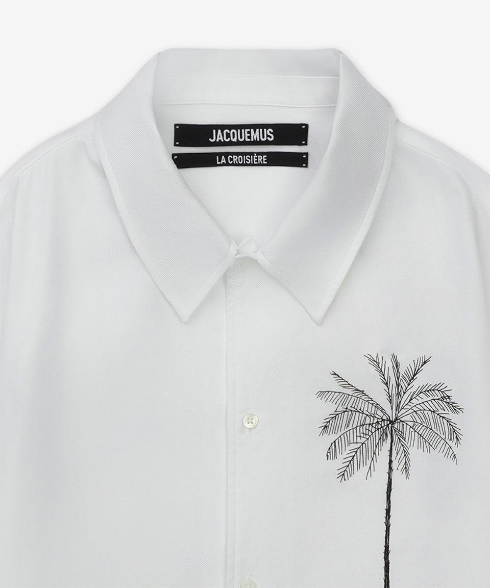 MUSINSA | JACQUEMUS La Chemise Aloe Short Sleeve Shirt - Palm Tree