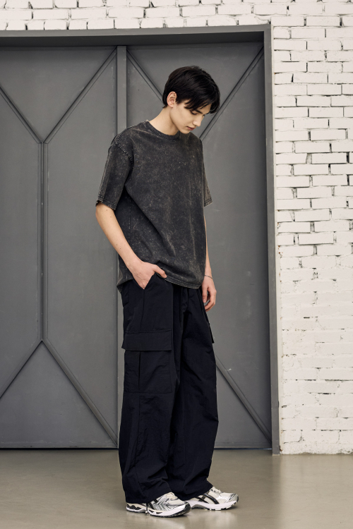 Нейлоновые брюки карго Black
