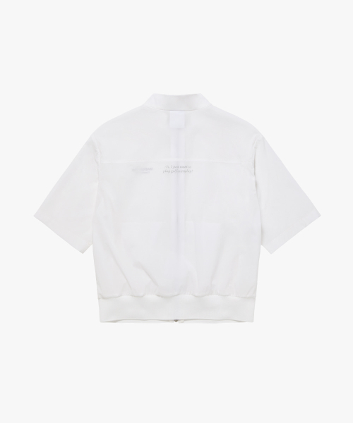 MCC W S/S ZIP-UP JACKET-OFF WHITE