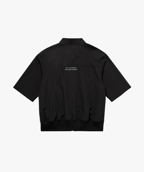 MCC W S/S ZIP-UP JACKET-BLACK