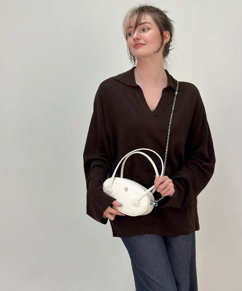 Circle hand/shoulder bag [6 color]