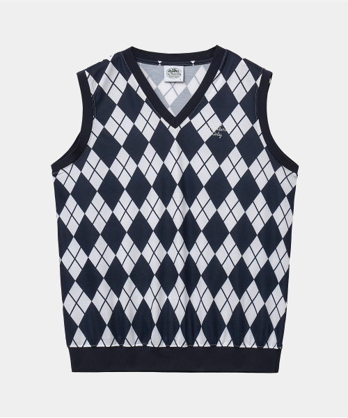 RESORT PRINT VEST ARGYLE