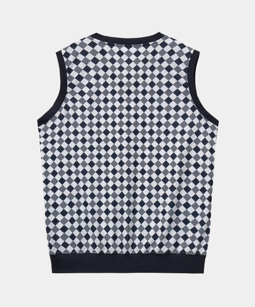 RESORT PRINT VEST CHECKER