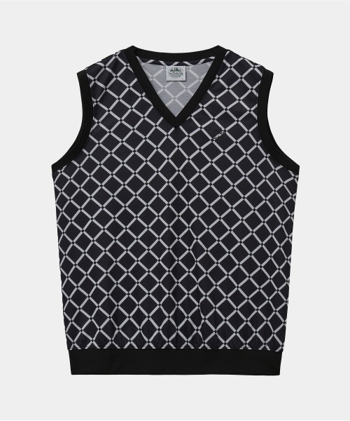 RESORT PRINT VEST GRID