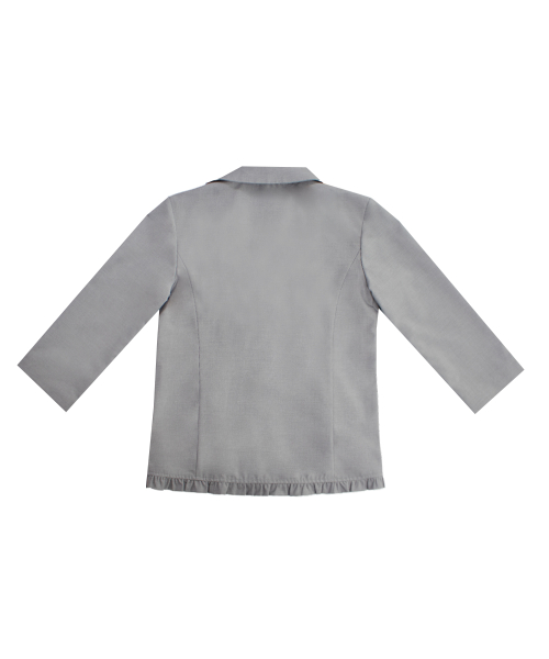 Укороченный жакет на двух пуговицах [Grey]