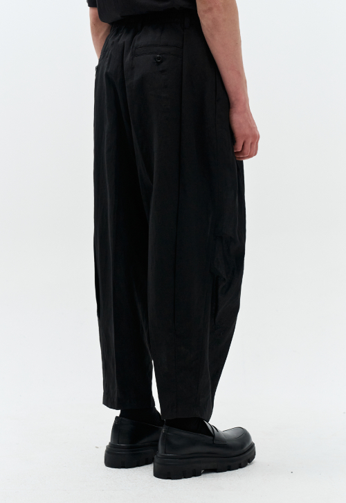 Льняные свободные брюки Black ZH3PT351BK