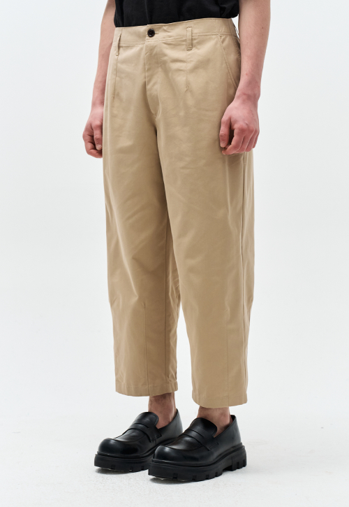 Свободные хлопковые брюки Beige ZH2PT212BE