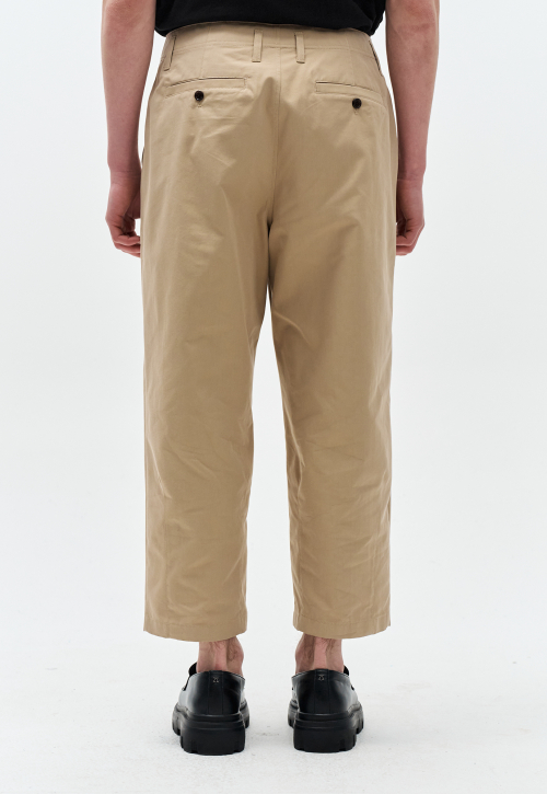 Свободные хлопковые брюки Beige ZH2PT212BE