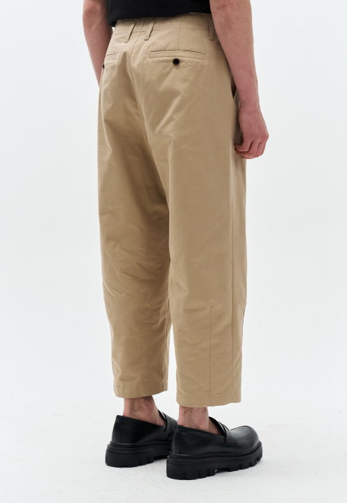 Свободные хлопковые брюки Beige ZH2PT212BE