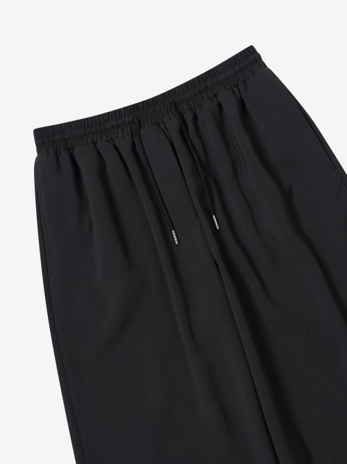 WIDE LONG BANDING PANTS_BLACK