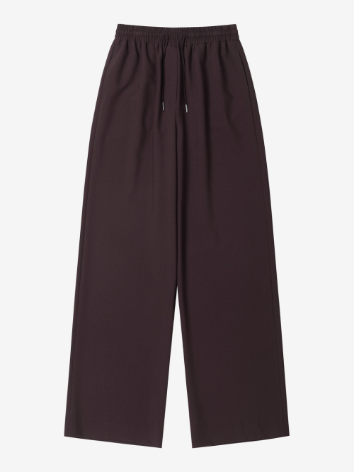 WIDE LONG BANDING PANTS_WINE