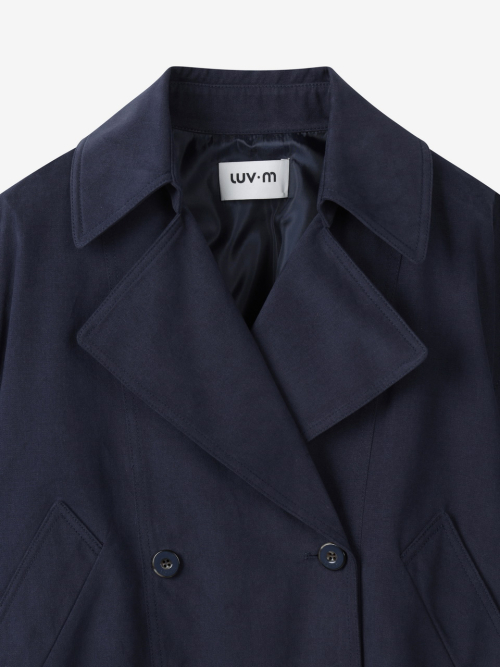 STRING SHORT TRENCH_NAVY