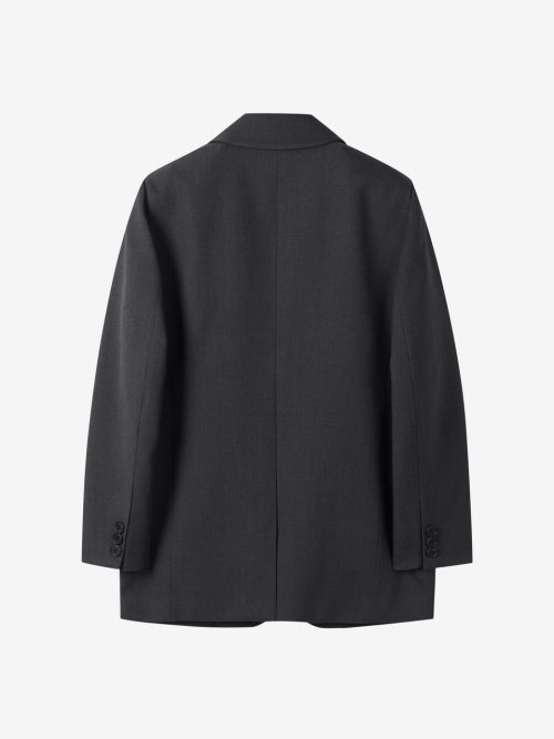 BOXY TAILORED JACKET_CHARCOAL GRAY