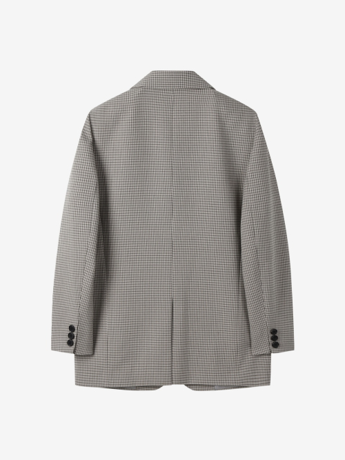BOXY TAILORED JACKET_CHECKED FABRIC