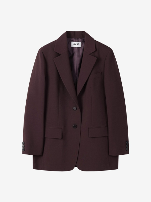 BOXY TAILORED JACKET_WINE