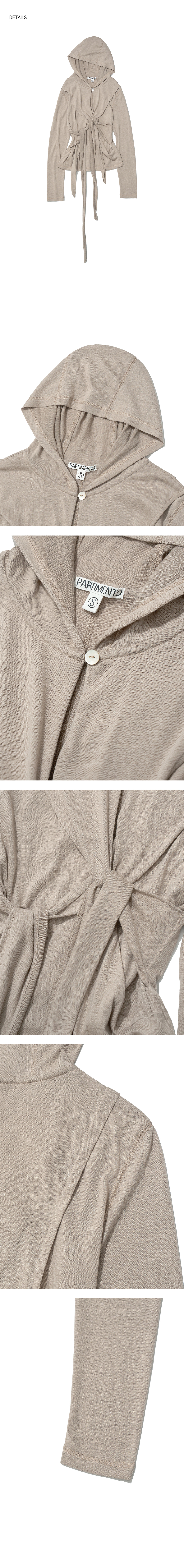 【PARTIMENTO】 TIE-UP HOODIE LONG SLEEVE TEE / 追跡付 PARTIMENTO】 TIE-UP HOODIE LONG SLEEVE TEE / 追跡付 The