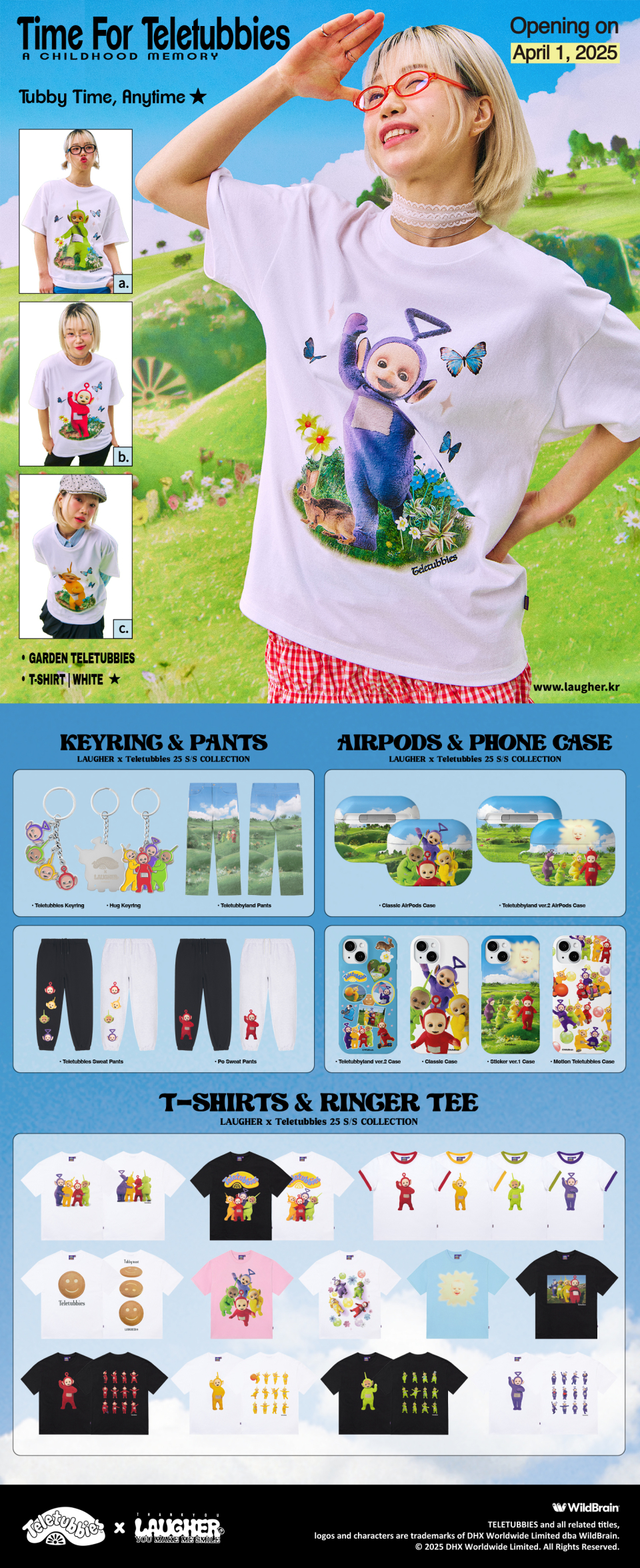 MUSINSA | LAUGHER [Teletubbies] Playground T-Shirt - White