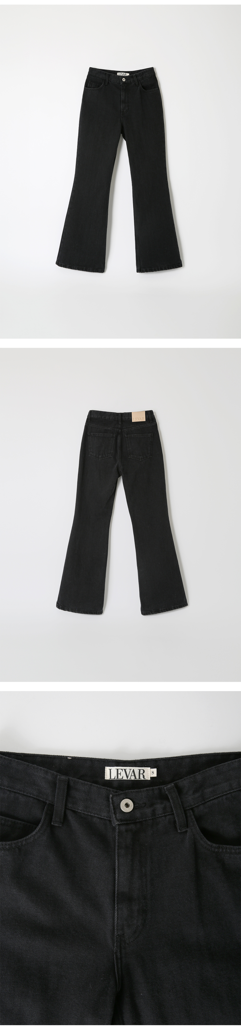 MUSINSA | LEVAR Relaxed Boots Cut Denim - Black