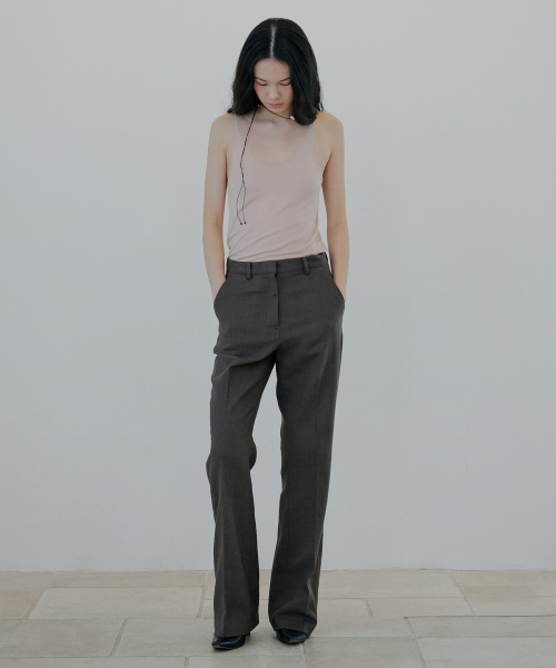 Льняные расклешённые слаксы Khaki Brown