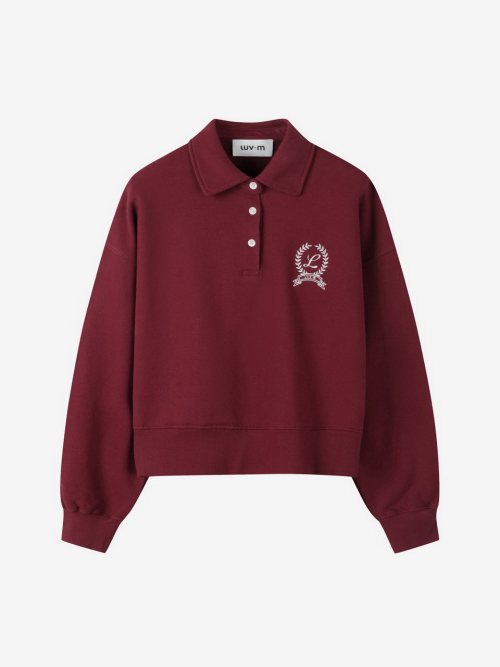COLLAR SWEATSHIRT_WINE