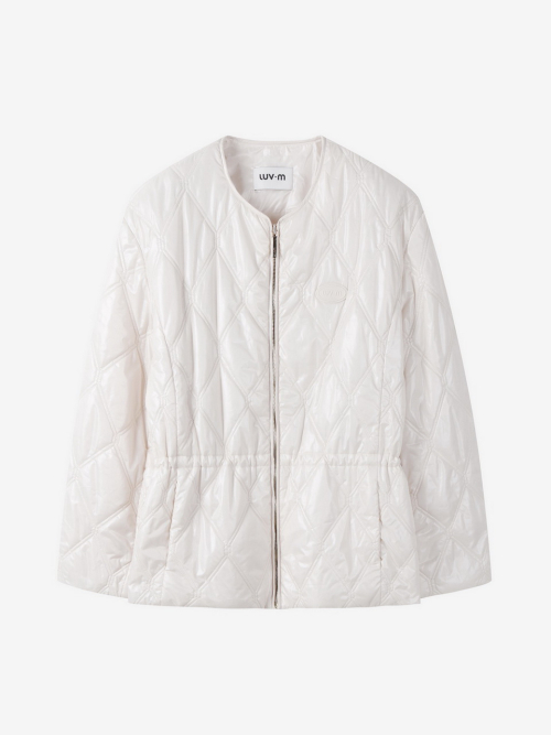 CURVY ZIP-UP JACKET_CREAM