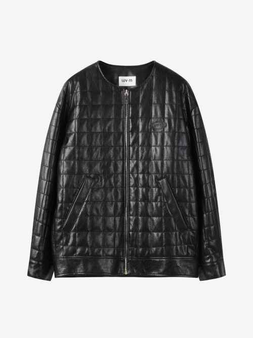 FAUX LEATHER ZIP-UP JACKET_BLACK