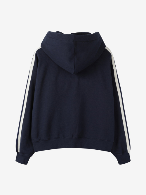 LOGO HOOD ZIP-UP_NAVY