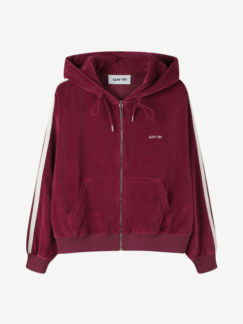 LOGO HOOD ZIP-UP_WINE