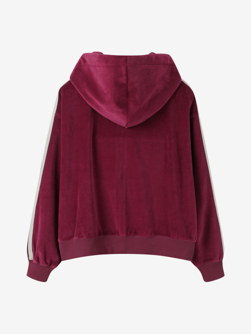 LOGO HOOD ZIP-UP_WINE