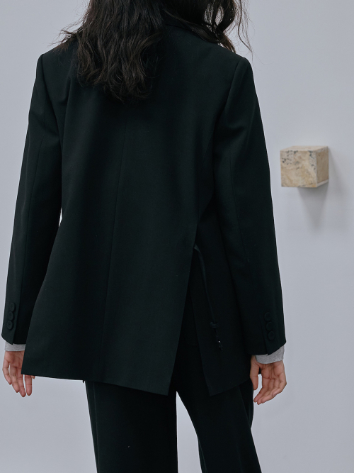 UNISEX TAILORED BOXY JACKET_BLACK
