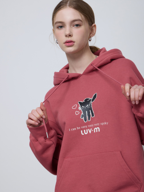 MITCHI PRINTING HOODIE_SALMON