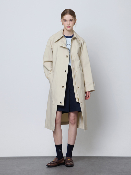 COTTON FLAP TRENCHCOAT_BEIGE
