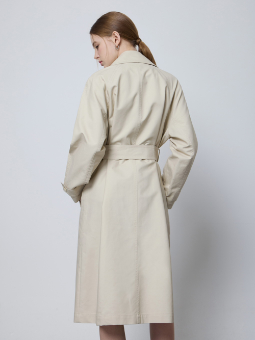 COTTON FLAP TRENCHCOAT_BEIGE