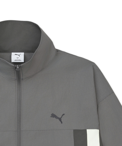 Ветровка ретро колор-блок - Dark Gray / 950407-02