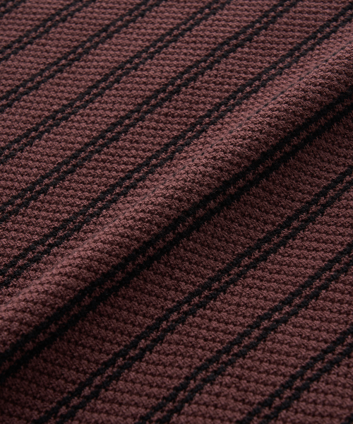 Stripe Cotton Knit BROWN