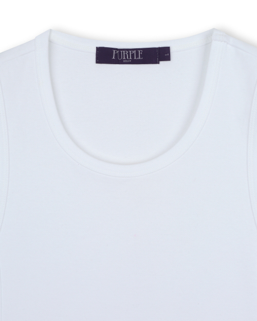 SLIM FIT SOLID TANK TOP WHITE