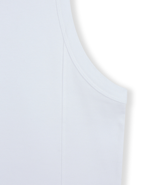 SLIM FIT SOLID TANK TOP WHITE
