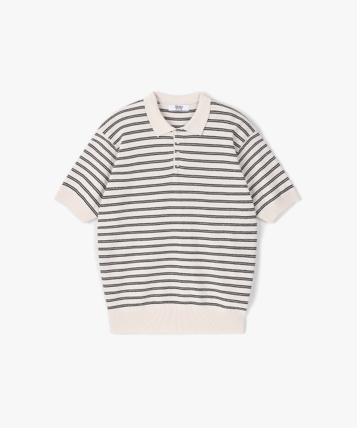 Stripe Cotton Knit IVORY