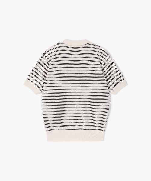 Stripe Cotton Knit IVORY