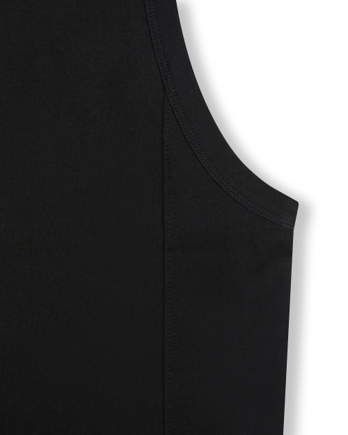 SLIM FIT SOLID TANK TOP BLACK