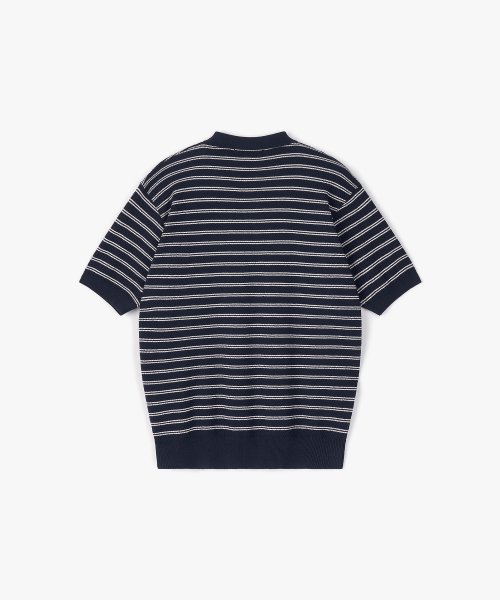 полоска хлопок Knit тёмно-синий