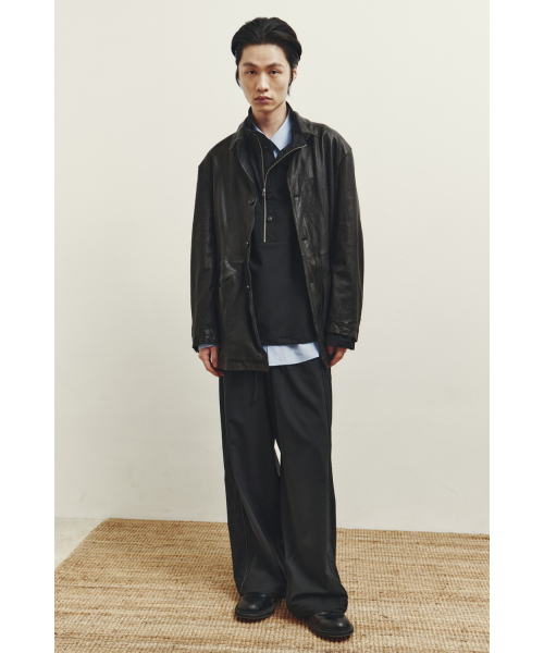 Trimmed Banding Pants - Black