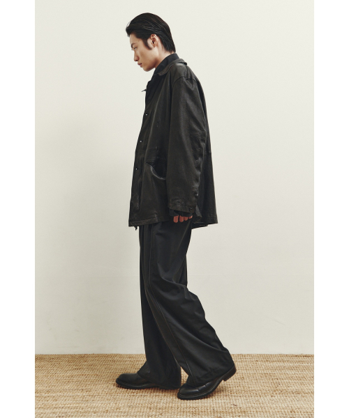 Trimmed Banding Pants - Black