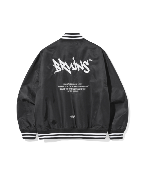 Куртка-васити унисекс в стиле преппи UB3UJ82 (BLACK)