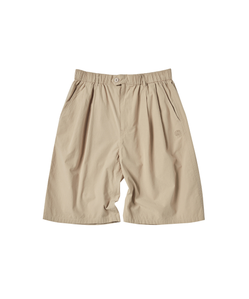 TWO TUCK BUTTON SHORT PANTS [BEIGE]