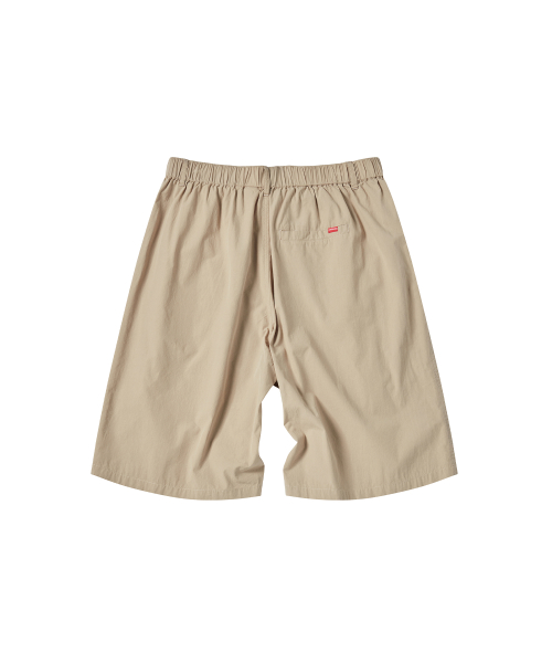 TWO TUCK BUTTON SHORT PANTS [BEIGE]