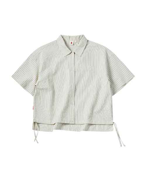 W HEM STRING хлопок SHIRT [CREAM]