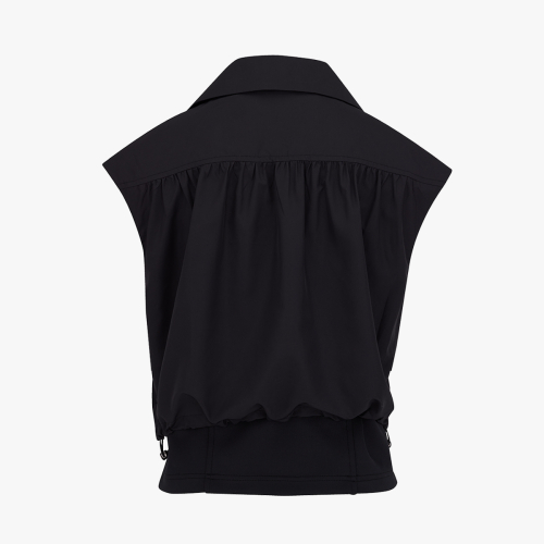 Жилет на молнии со сборкой сзади (Black)