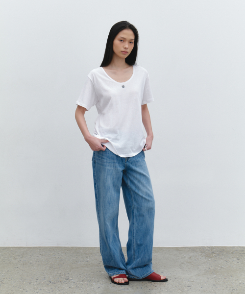 [Выбор Пак Со Рён] Brushed semi wide denim