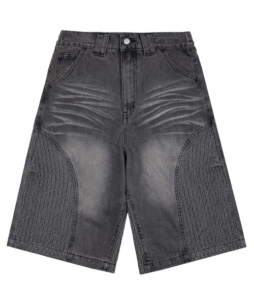 Бермуды деним XP282 квадратный жаккард (DEEP GRAY)